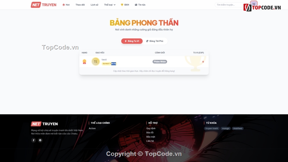 Code truyện tranh,Web đọc truyện,Web Đọc Truyện Tranh Nettruyen Clone,Code Web Đọc Truyện Tranh